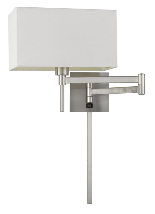 Cal Lighting WL-2930-BS One Light Swing Arm Wall Lamp, Brushed Steel