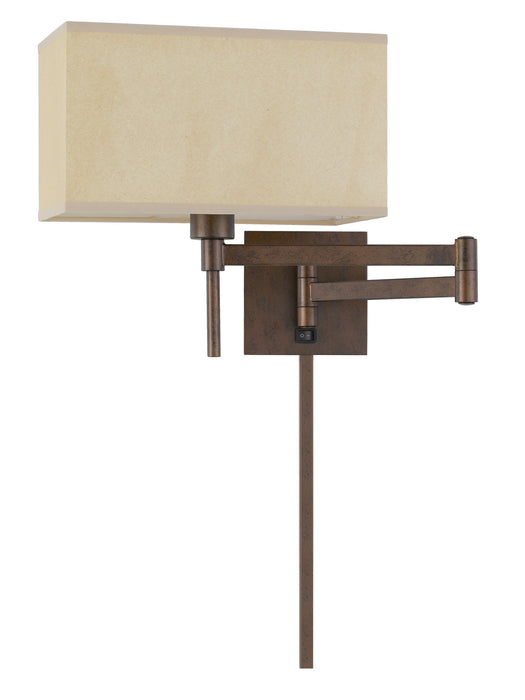 Cal Lighting WL-2930-RU One Light Swing Arm Wall Lamp, Rust