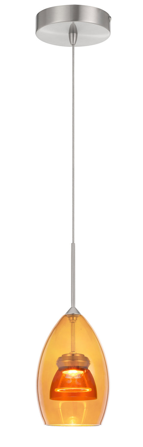 Cal Lighting UP-128-AM-AMBCL LED Mini Pendant, Amber/Yellow
