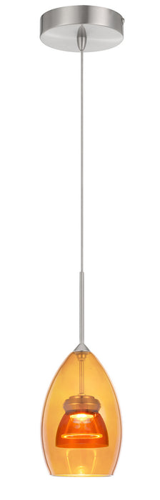 Cal Lighting UP-128-AM-AMBCL LED Mini Pendant, Amber/Yellow