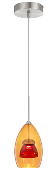 Cal Lighting UP-128-AM-REDCL LED Mini Pendant, Amber/red