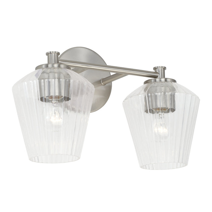 Capital Lighting 141421BN-507 Two Light Vanity, Brushed Nickel