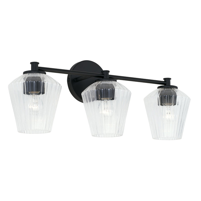 Capital Lighting 141431MB-507 Three Light Vanity, Matte Black