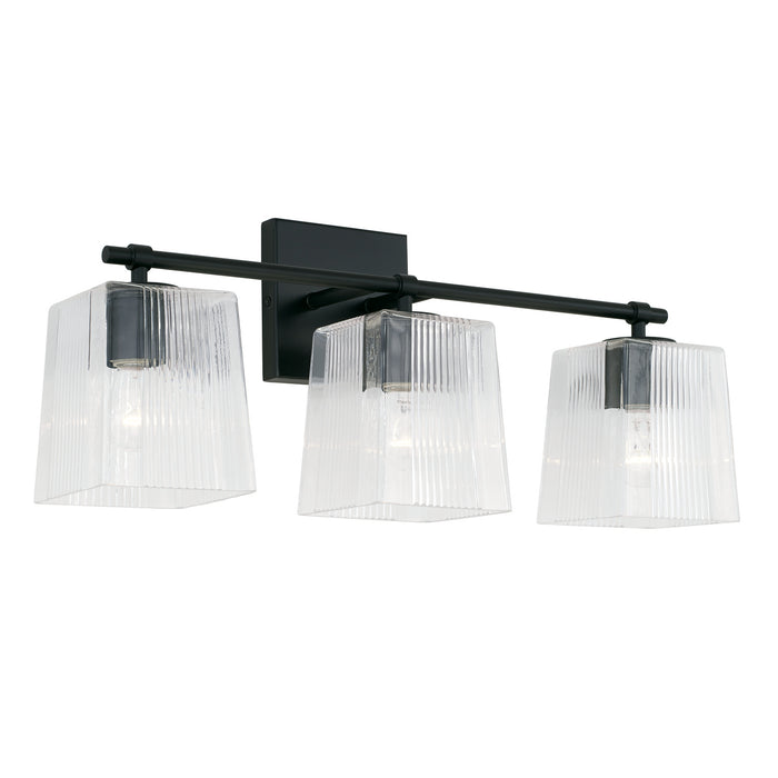 Capital Lighting 141731MB-508 Three Light Vanity, Matte Black