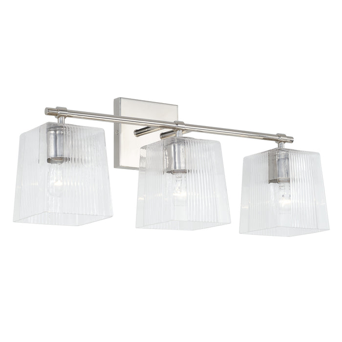 Capital Lighting 141731PN-508 Three Light Vanity, Polished Nickel