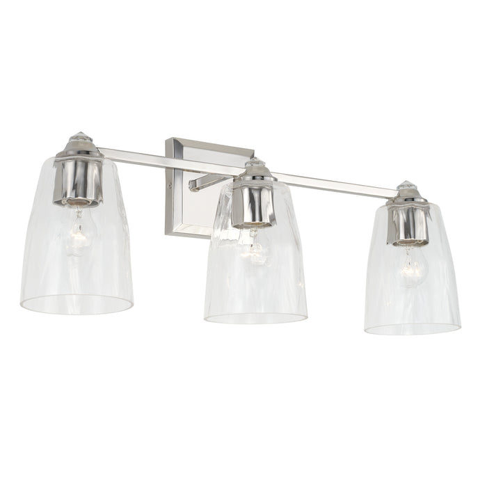 Capital Lighting 141831PN-509 Three Light Vanity, Polished Nickel