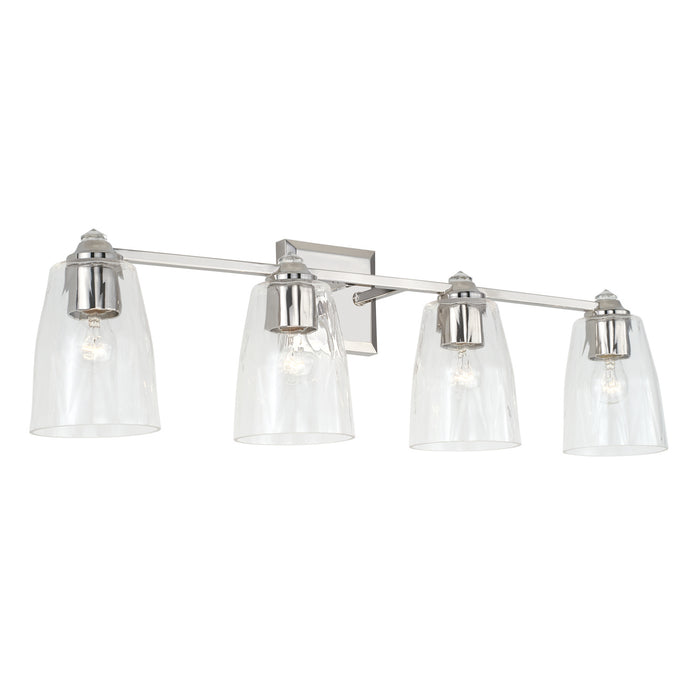 Capital Lighting 141841PN-509 Four Light Vanity, Polished Nickel