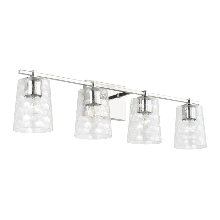 Capital Lighting 143541PN-517 Four Light Vanity, Polished Nickel