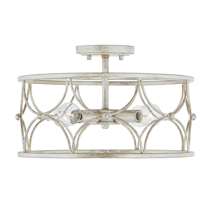 Capital Lighting 243341WW Four Light Semi Flush Mount, Winter White