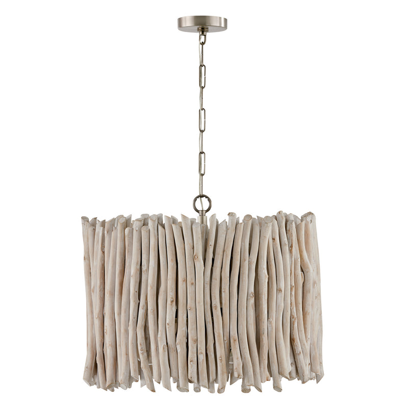 Capital Lighting 340241PP Four Light Pendant, Brushed Pewter