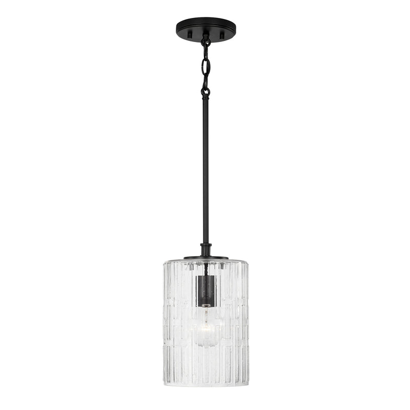 Capital Lighting 341311MB One Light Pendant, Matte Black
