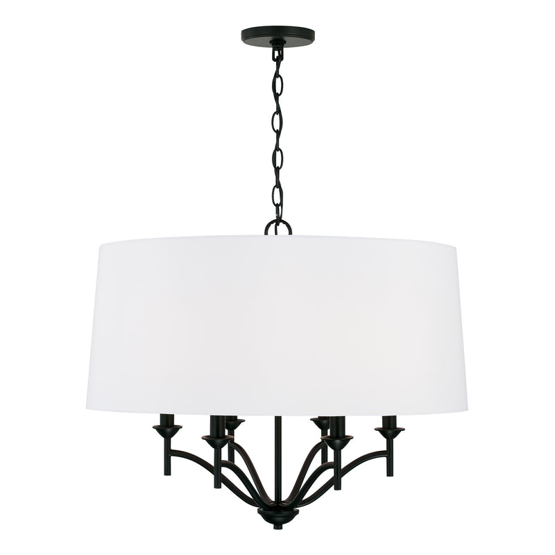 Capital Lighting 342061MB Six Light Pendant, Matte Black