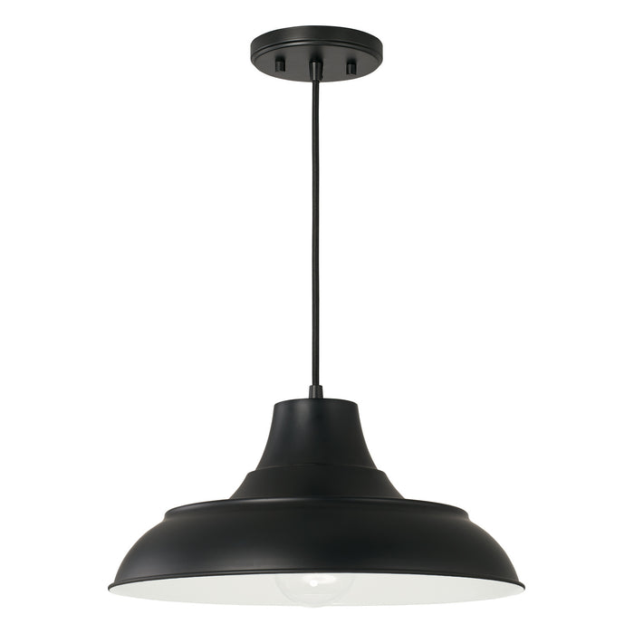 Capital Lighting 342111MB One Light Pendant, Matte Black