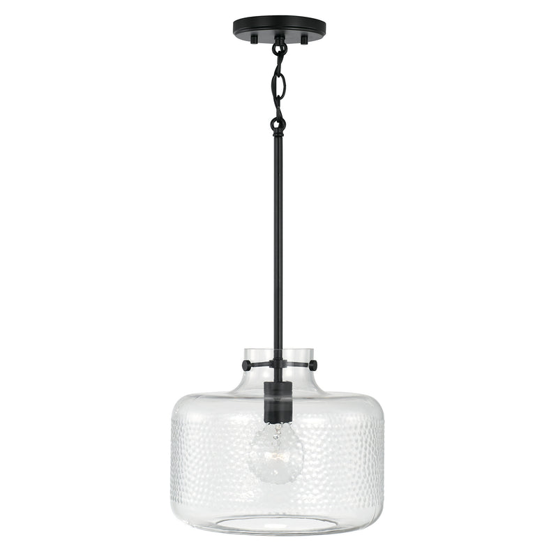 Capital Lighting 342512MB One Light Pendant, Matte Black