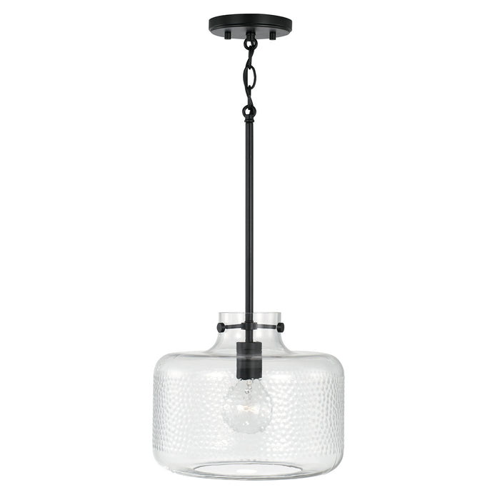 Capital Lighting 342512MB One Light Pendant, Matte Black