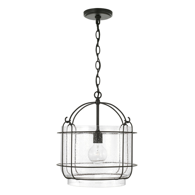 Capital Lighting 342912MB One Light Pendant, Matte Black