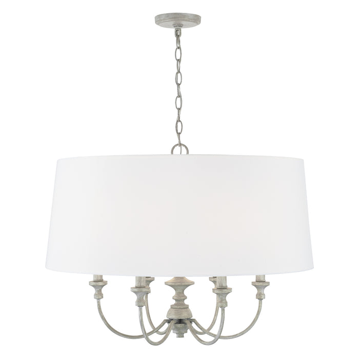 Capital Lighting 343061PY Six Light Pendant, Painted Grey