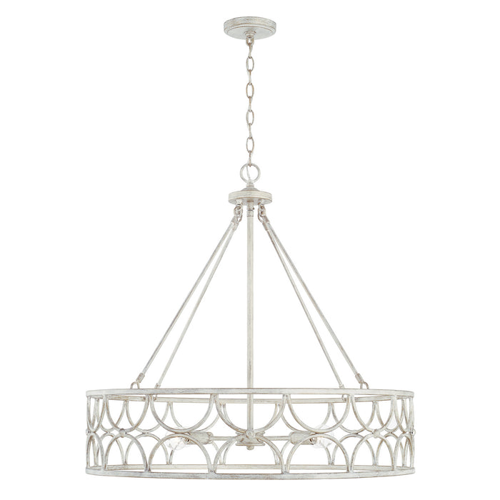 Capital Lighting 343341WW Four Light Pendant, Winter White