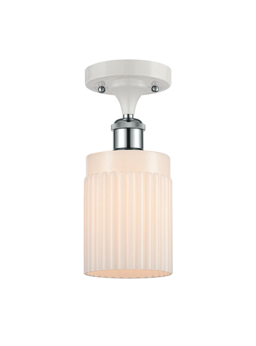 Innovations 516-1C-WPC-G341-LED LED Semi-Flush Mount, White Polished Chrome