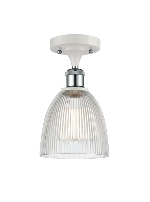 Innovations 516-1C-WPC-G382-LED LED Semi-Flush Mount, White Polished Chrome