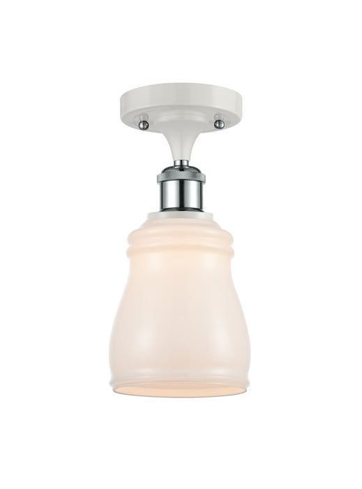 Innovations 516-1C-WPC-G391 One Light Semi-Flush Mount, White Polished Chrome