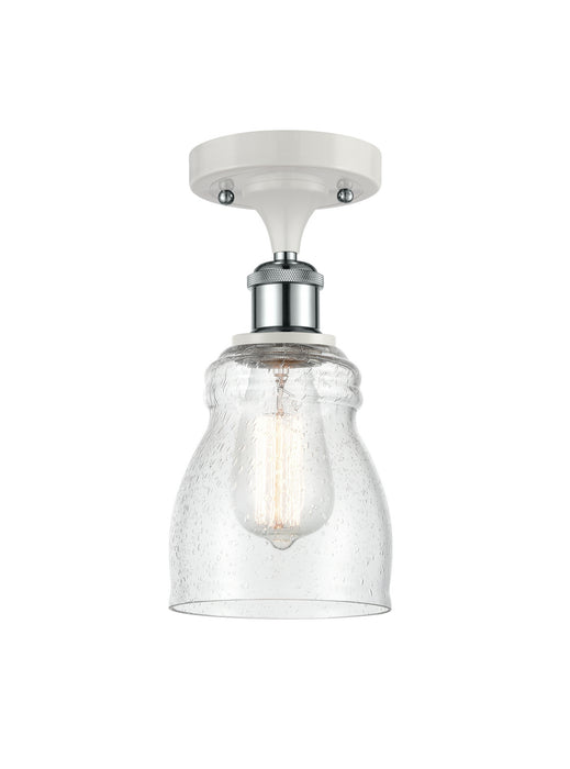 Innovations 516-1C-WPC-G394 One Light Semi-Flush Mount, White Polished Chrome