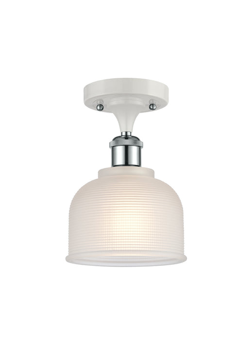 Innovations 516-1C-WPC-G411-LED LED Semi-Flush Mount, White Polished Chrome