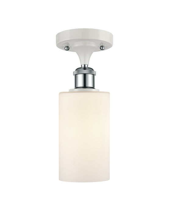 Innovations 516-1C-WPC-G801 One Light Semi-Flush Mount, White Polished Chrome