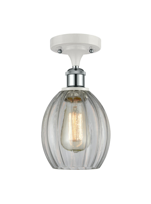 Innovations 516-1C-WPC-G82 One Light Semi-Flush Mount, White Polished Chrome