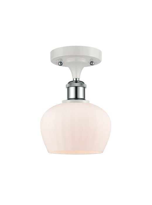 Innovations 516-1C-WPC-G91 One Light Semi-Flush Mount, White Polished Chrome