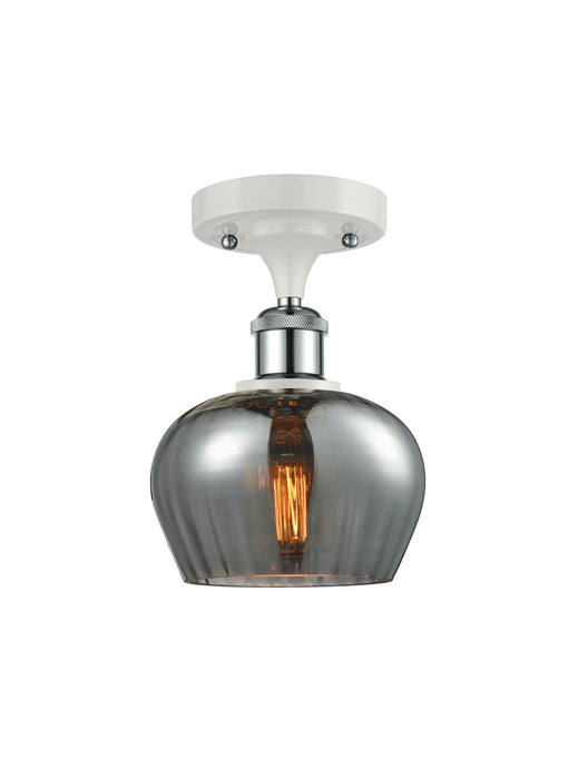 Innovations 516-1C-WPC-G93 One Light Semi-Flush Mount, White Polished Chrome