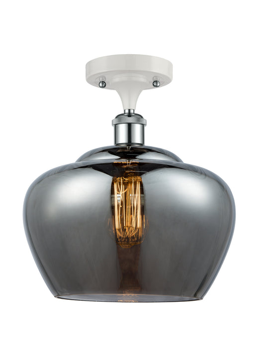 Innovations 516-1C-WPC-G93-L One Light Semi-Flush Mount, White Polished Chrome