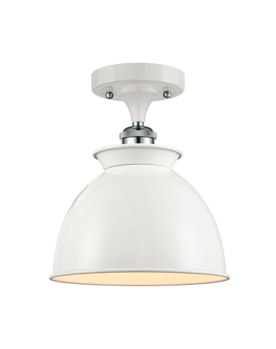 Innovations 516-1C-WPC-M14-W One Light Semi-Flush Mount, White Polished Chrome