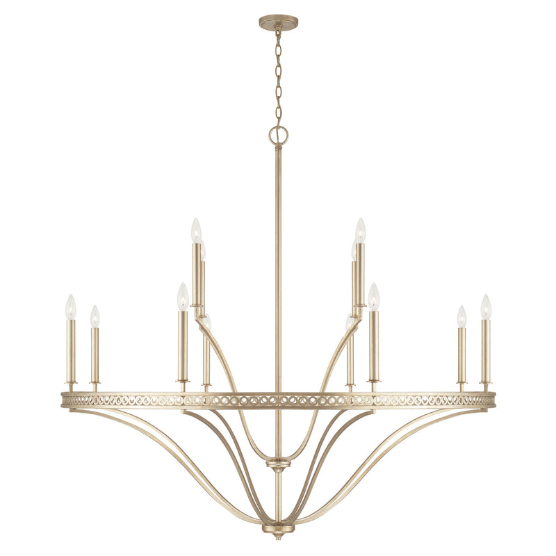 Capital Lighting 443101WG 12 Light Chandelier, Winter Gold