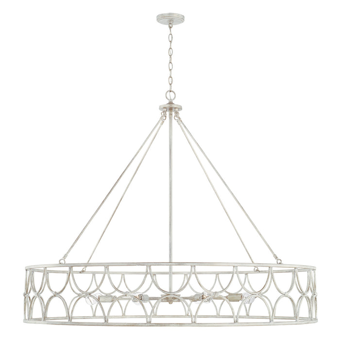 Capital Lighting 443381WW Eight Light Chandelier, Winter White