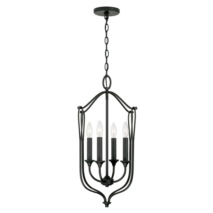 Capital Lighting 541641BI Four Light Foyer, Black Iron
