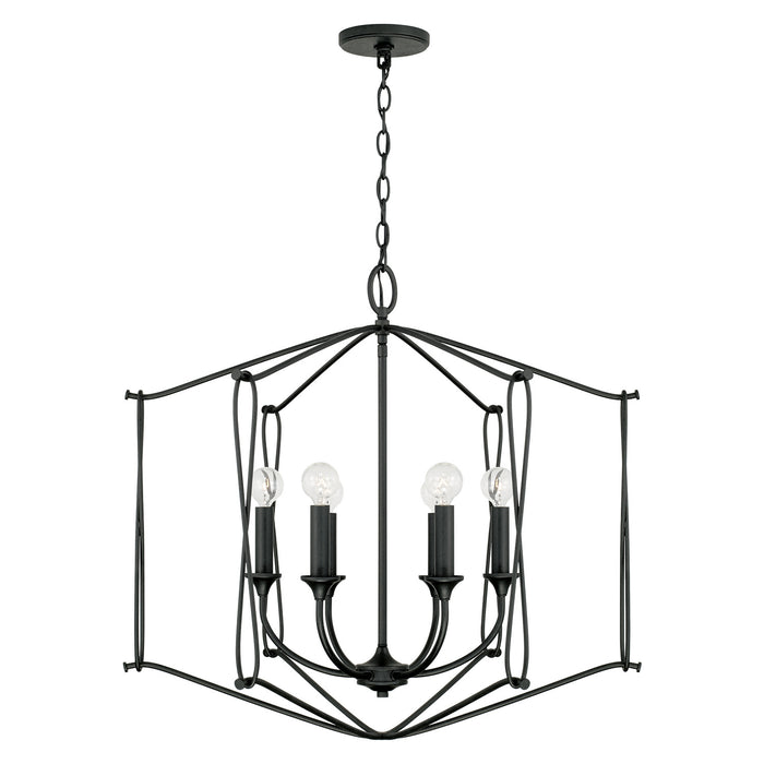 Capital Lighting 541661BI Six Light Foyer, Black Iron