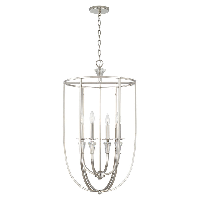 Capital Lighting 541841PN Four Light Foyer, Polished Nickel