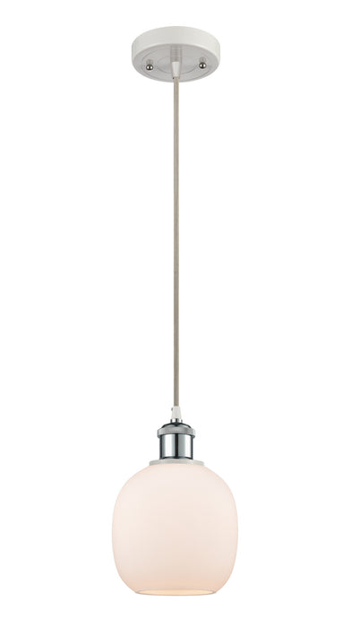 Innovations 516-1P-WPC-G101 One Light Mini Pendant, White Polished Chrome