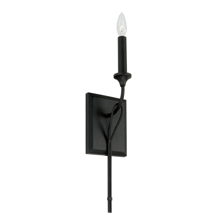 Capital Lighting 641611BI One Light Wall Sconce, Black Iron