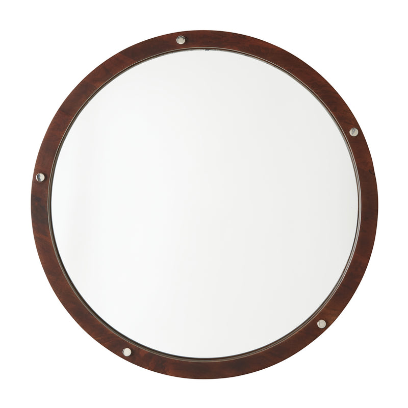 Capital Lighting 739901MM Mirror, Dark Wood and Polished Nickel
