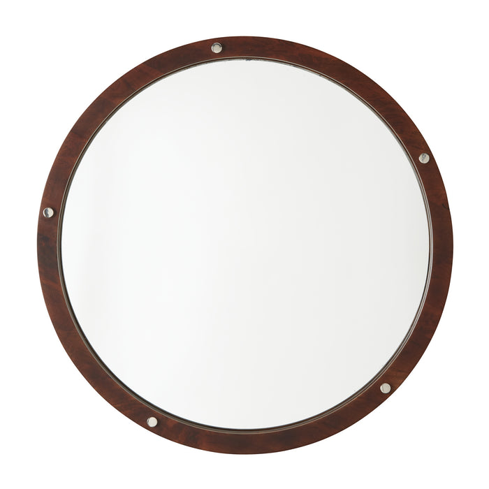 Capital Lighting 739901MM Mirror, Dark Wood and Polished Nickel