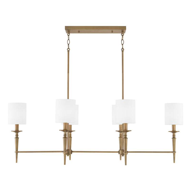 Capital Lighting 842661AD-701 Six Light Island Pendant, Aged Brass