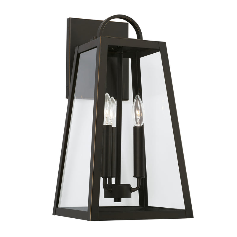 Capital Lighting 943732OZ Three Light Outdoor Wall Lantern, Oiled Bronze