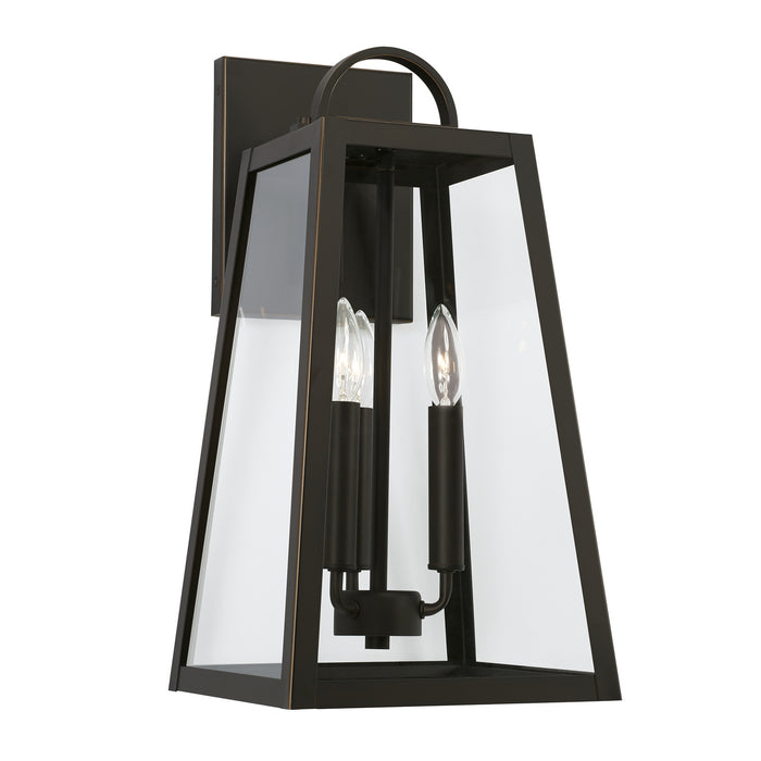 Capital Lighting 943732OZ Three Light Outdoor Wall Lantern, Oiled Bronze