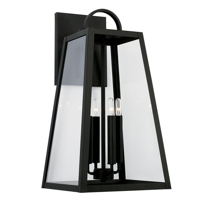 Capital Lighting 943743BK Four Light Outdoor Wall Lantern, Black