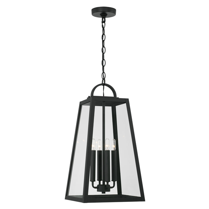 Capital Lighting 943744BK Four Light Outdoor Hanging Lantern, Black