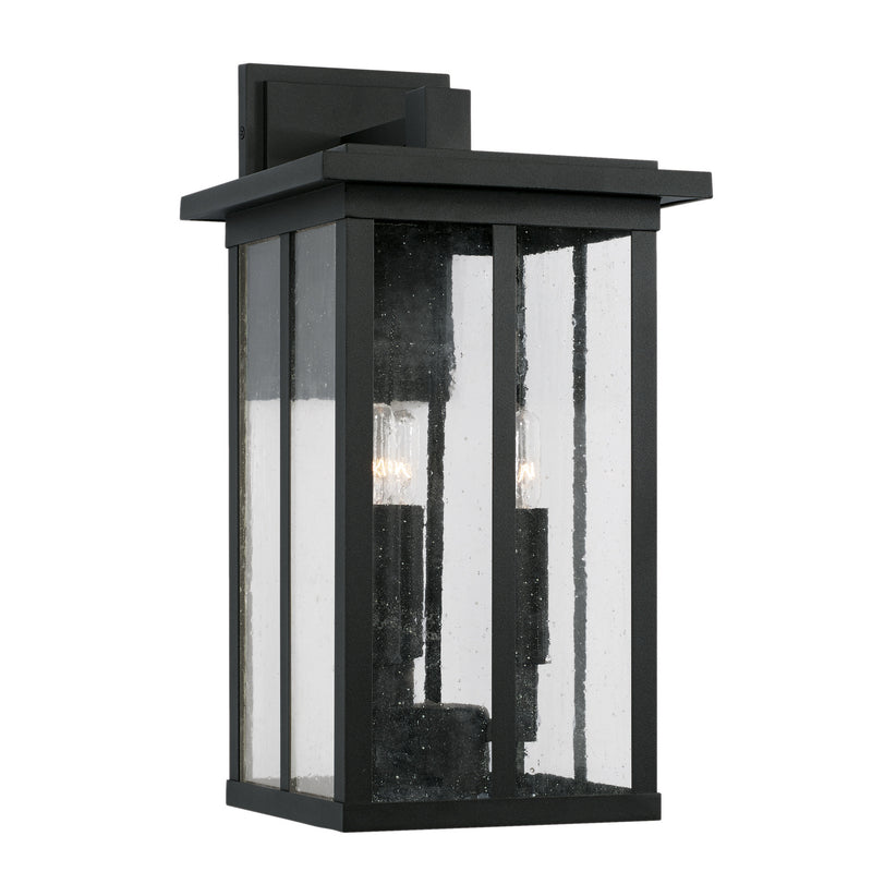 Capital Lighting 943832BK Three Light Outdoor Wall Lantern, Black