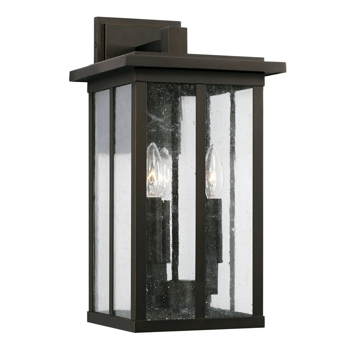 Capital Lighting 943832OZ Three Light Outdoor Wall Lantern, Oiled Bronze
