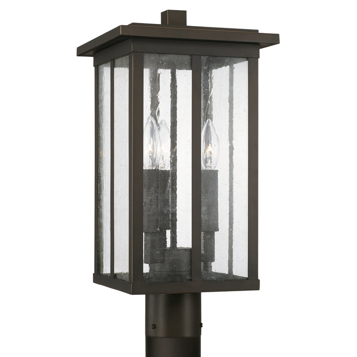 Capital Lighting 943835OZ Three Light Outdoor Post Lantern, Oiled Bronze